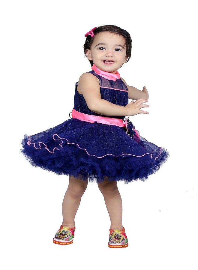 First Kids Step FARETO Girl's Frock (1232_Blue_2-3 Years) - Image 3