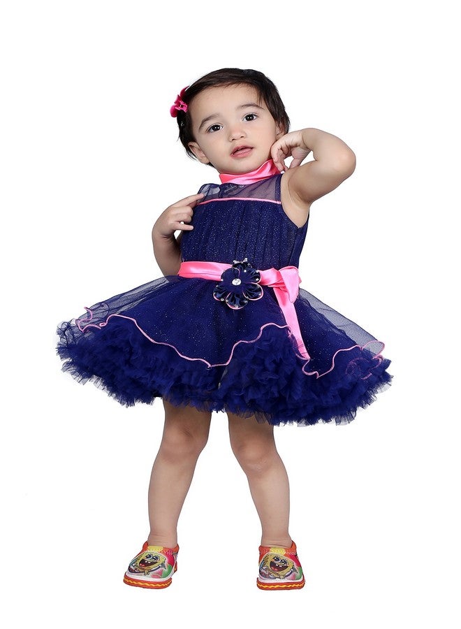 First Kids Step FARETO Girl's Frock (1232_Blue_2-3 Years) - Image 2