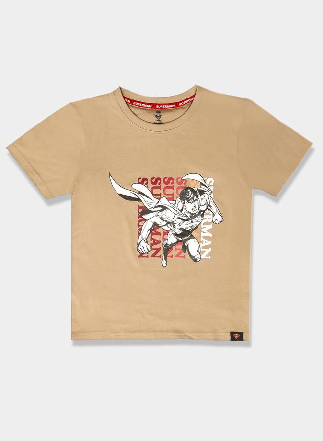 سوبر مان تيشيرت عصري بياقة دائرية وطبعة جرافيك - Image 1