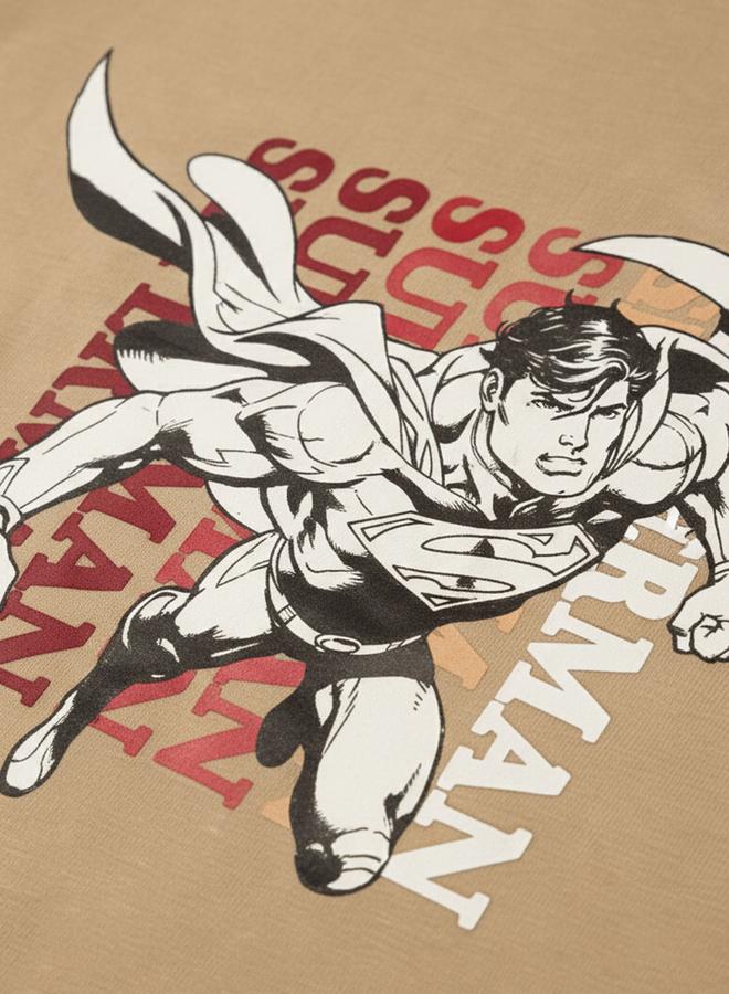 سوبر مان تيشيرت عصري بياقة دائرية وطبعة جرافيك - Image 3