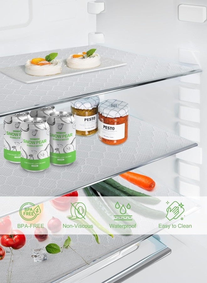 1 لفة (بيضاء) بطانة رف غير لاصقة (30 سم * 150 سم) ، بطانة درج ، بطانة درج EVA غير قابلة للانزلاق للطعام ، طارد للبقع ، بطانة خزانة مقاومة للماء ، مناسبة لأرفف المطبخ المنزلية ، الخزائن ، الثلاجات ، الخزائن ، الخزائن ، مثالية للإهداء. - Image 2