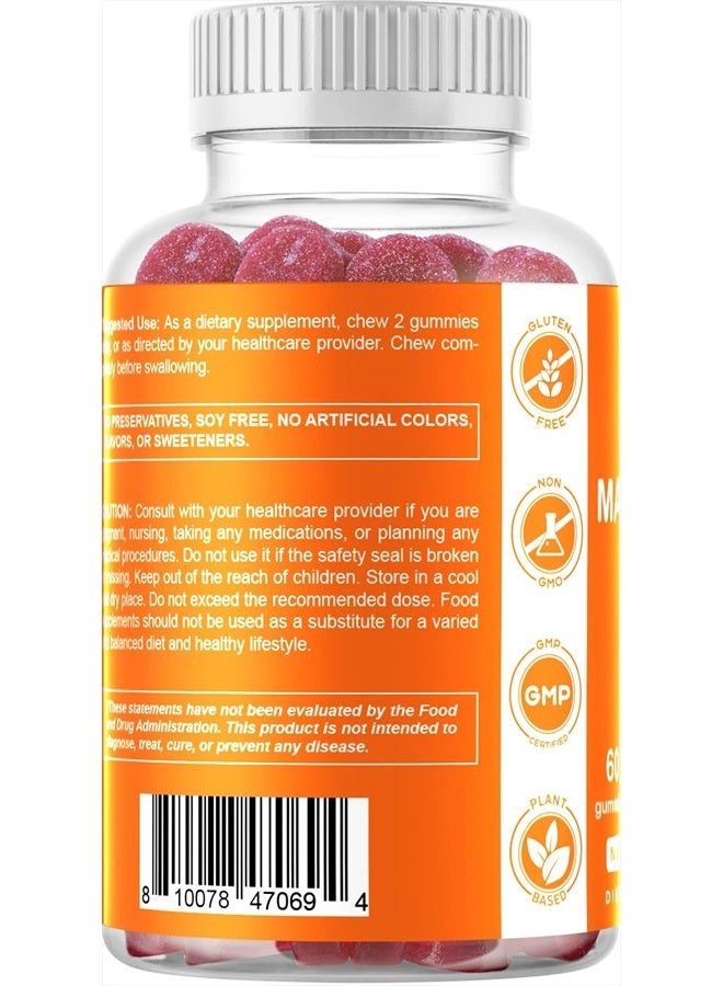 Vitamatic جواهر المغنيسيوم سترات 600 ملغ لكل حصة - 60 جواهر نباتية - تعزز الاسترخاء الصحي، ودعم العضلات، والعظام، والطاقة (60 جواهر (عبوة من 2)) - Image 5