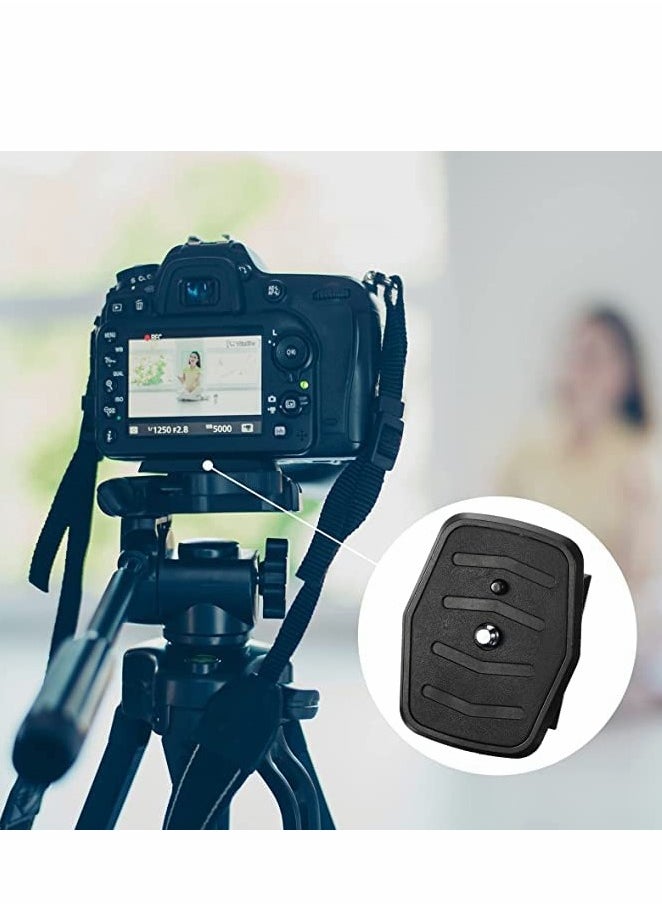Excefore - Tripod Quick Release Plate, 2 Pcs Tripod Adapter Mount Camera Tripod Adapter Plate Parts for Most 60 Inch Tripods and Cameras Tripod Mount QB-4W (44.6 mm) - Image 1