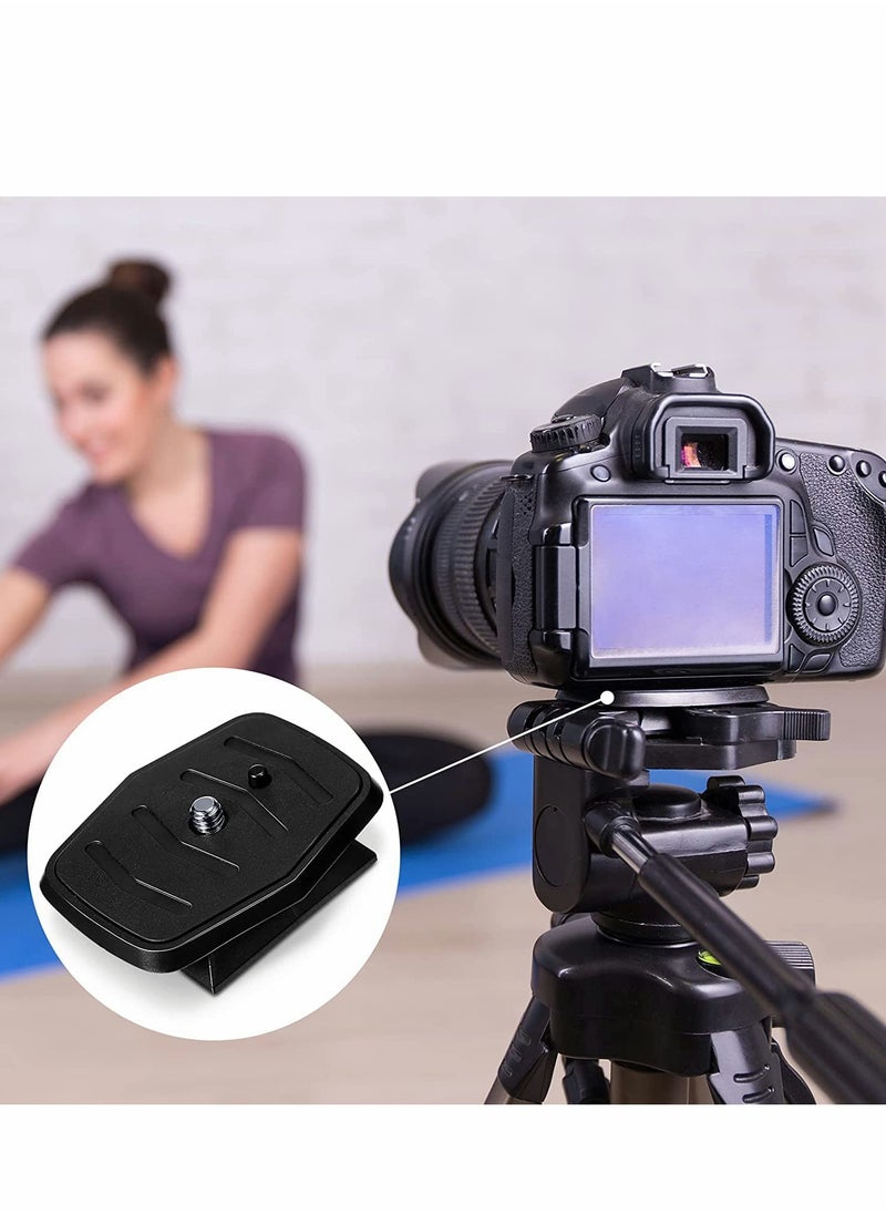 Excefore - Tripod Quick Release Plate, 2 Pcs Tripod Adapter Mount Camera Tripod Adapter Plate Parts for Most 60 Inch Tripods and Cameras Tripod Mount QB-4W (44.6 mm) - Image 1