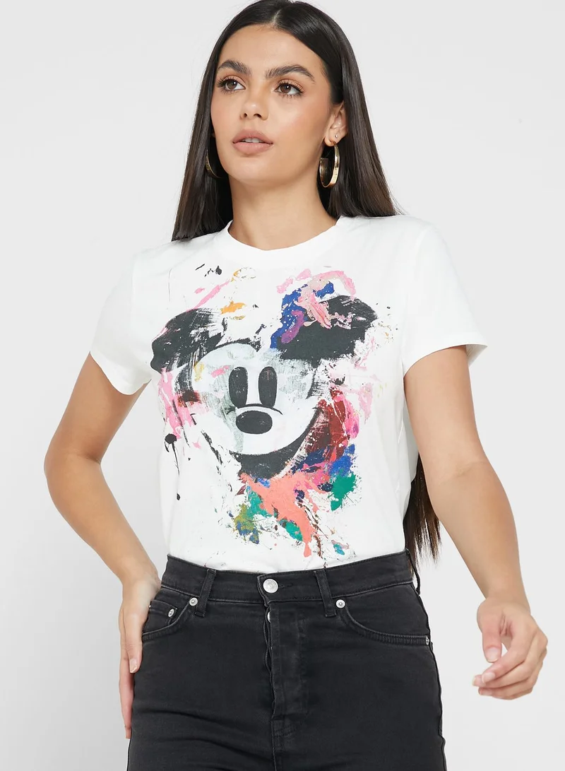 DESIGUAL Mickey Mouse Printed T-Shirt