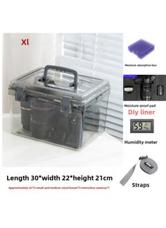 Generic Camera Moisture-proof Box SLR Lens Digital Desiccant Photographic Equipment Box Dehumidification Electronic Microphone Sealed Storage-Color:0l-xl +  + Moisture-proof Mat + Strap  - Image 3