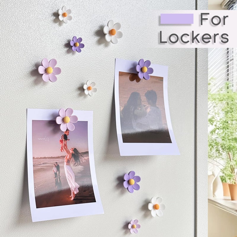 KEYDUACU 18 pcs - Cute Flower Magnet, Purple Magnet for Fridge and Locker, Whiteboard, and Decoration (18 pcs-Flower-Purple) - Image 4