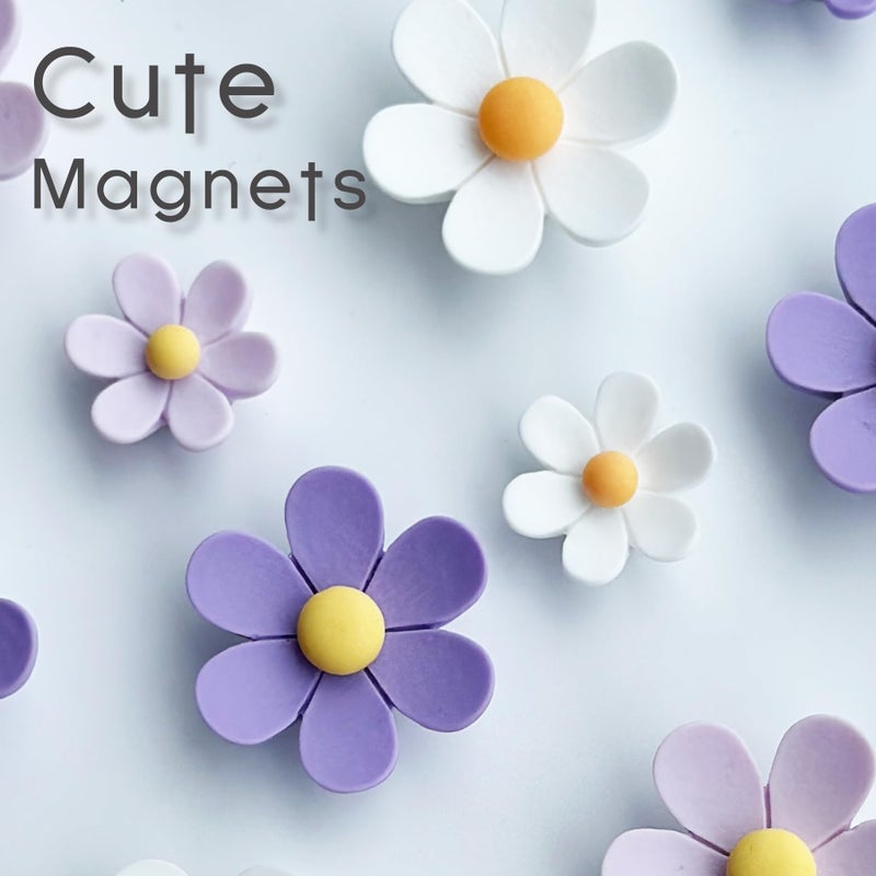 KEYDUACU 18 pcs - Cute Flower Magnet, Purple Magnet for Fridge and Locker, Whiteboard, and Decoration (18 pcs-Flower-Purple) - Image 3