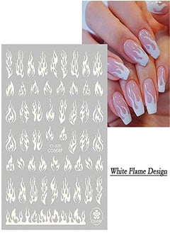 VERONNI Luminous Nail Art Stickers, 6 Sheets Glow In The Dark 3D Nail Decals For Nail Art Butterfly Flowers Designer Stickers Self-Adhesive Nails Art  - Image 5
