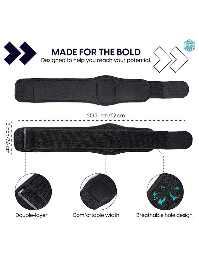 Boldfit Neoprene Tennis Elbow Support for gym with Strap - Elbow band for pain relief in Bursitis, Tendonitis Support Strap Elbow wraps, workout, Tennis, Badminton, Running - Free Size - Black - Image 2