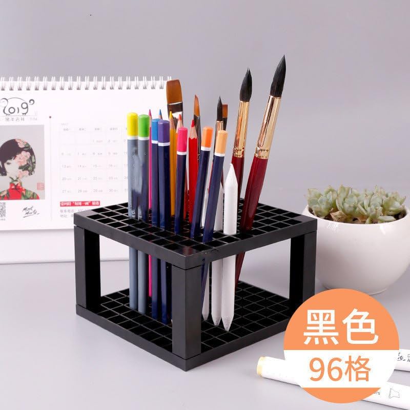 96Hole PVC Storage Box with Sealed Base Easy Installation Grid Organizer Grey  - Image 2