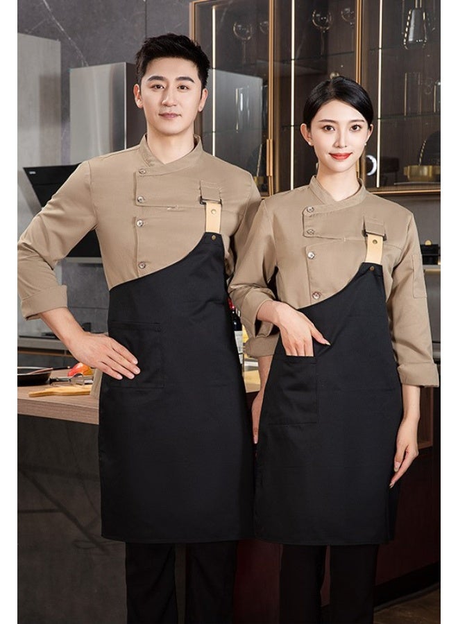 NIBEMINENT Long Sleeve Chef Coat Perfect Uniform for Kitchen Staff in Restaurants and Hotels Catering Waiter Work Jackets  - Image 1