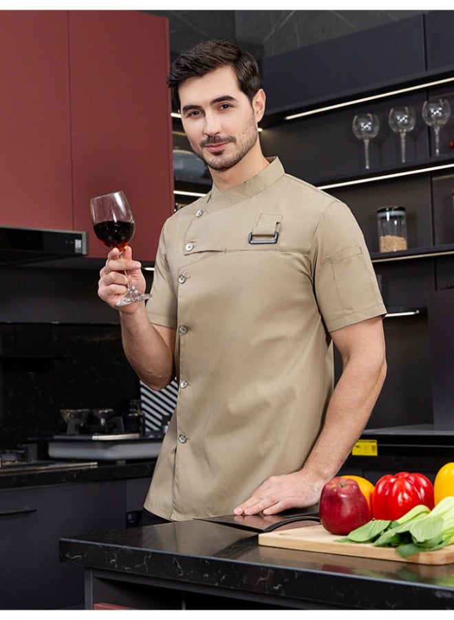 NIBEMINENT Long Sleeve Chef Coat Perfect Uniform for Kitchen Staff in Restaurants and Hotels Catering Waiter Work Jackets  - Image 4