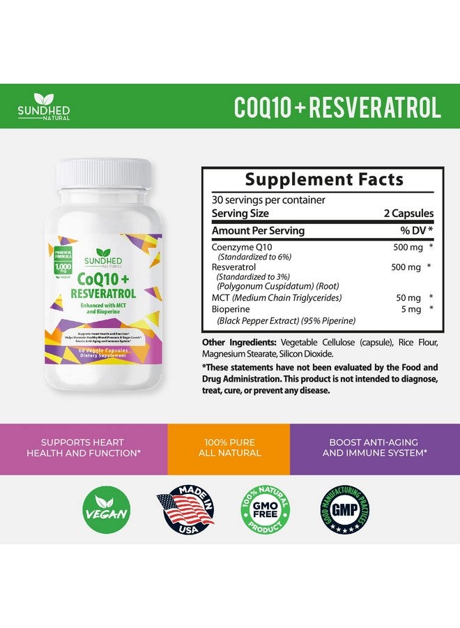 Sundhed Natural Coq10 Powerful Antioxidant (Capsules Coq10+Resveratrol) - Image 4