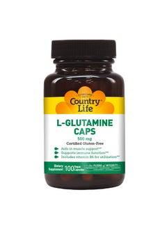 Country Life Lglutamine Caps 500 Mg With Vitamin B6 100 Vegan Capsules 100 Vegan Capsules Certified Gluten Free Certified Vegan  - Image 2