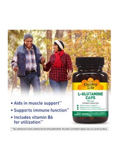 Country Life Lglutamine Caps 500 Mg With Vitamin B6 100 Vegan Capsules 100 Vegan Capsules Certified Gluten Free Certified Vegan  - Image 4