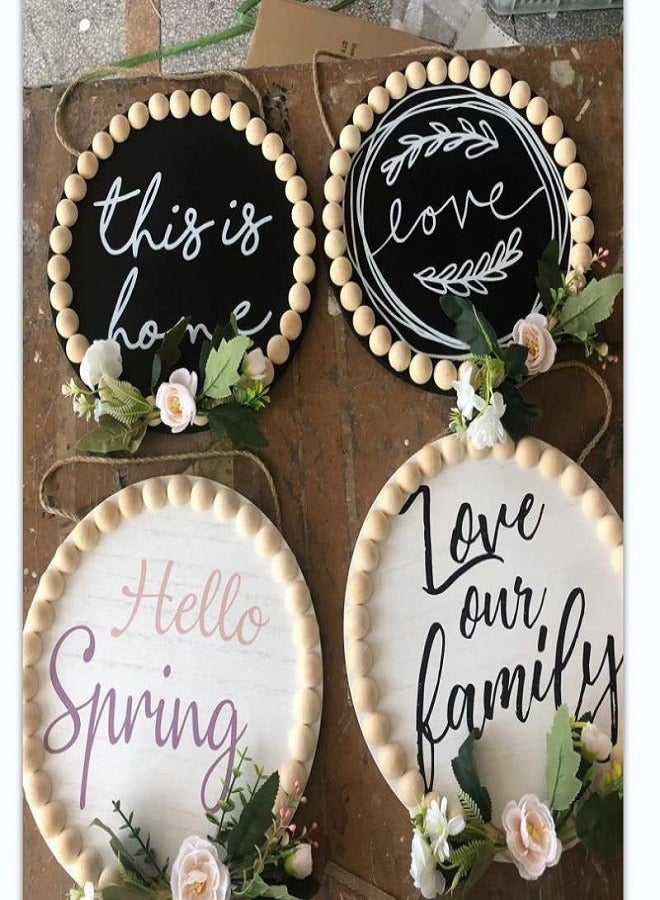 Decorhills Outdoor Wooden Round Front Door Sign | Round Wooden Indoor Hanging Sign Housewarming Gift for Home - ML-02-ThisHome