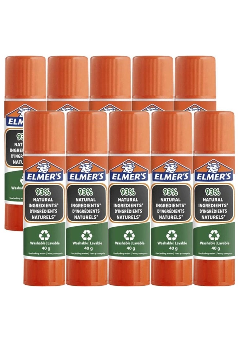 إلميرز 10 قطع من عصا الصمغ الأبيض بوزن 40 جرام - Image 1