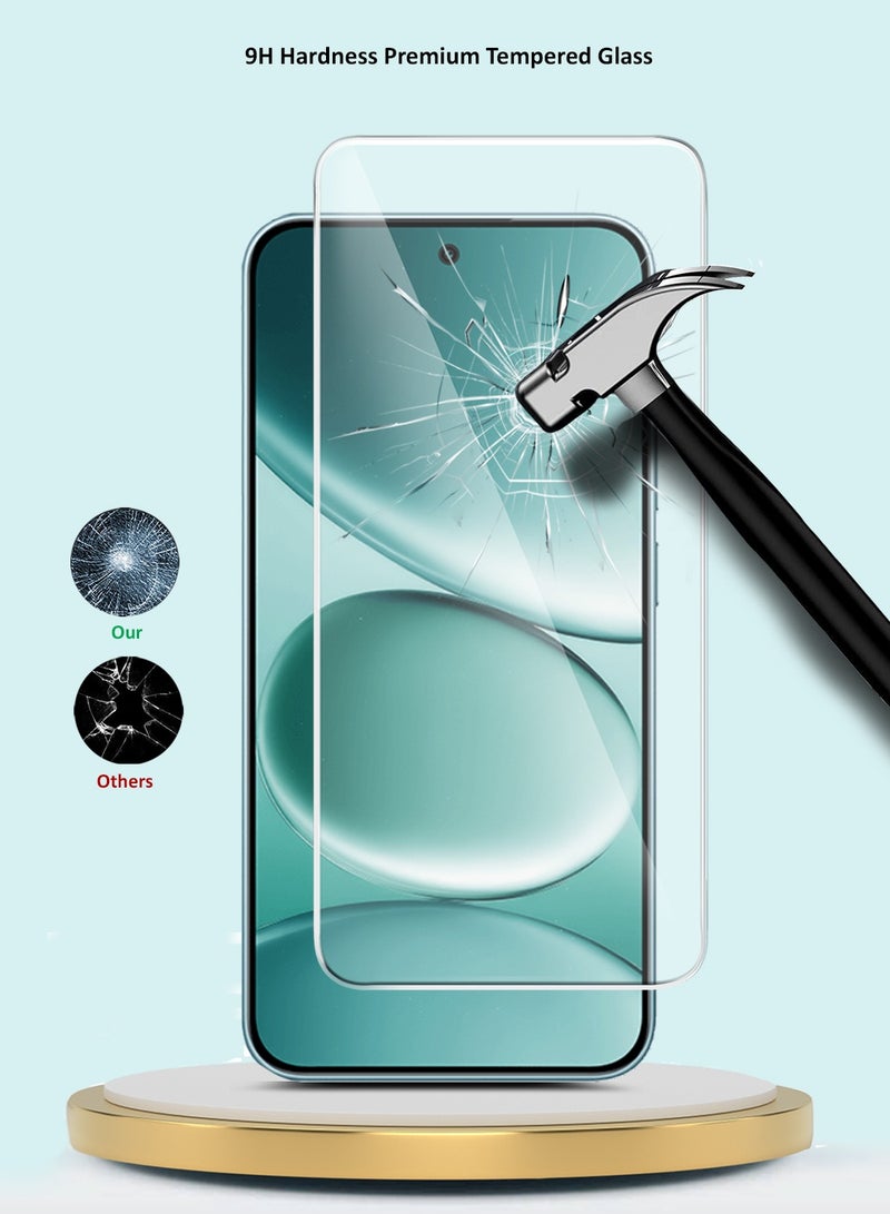 جيماكس حماية شاشة زجاجية مقساة 9H 2.5D بجوانب منحنية من سلسلة GMAX Premium لجهاز Xiaomi Redmi Note 15 Pro 5G 2025 - شفاف - Image 3