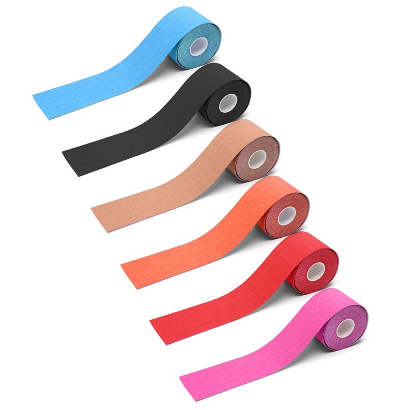 POWERTI Kinesiology Tape: Beige Skin-friendly Cotton - Anti-allergic Breathable Quick Dry Muscle Support for Gym Workout Yoga Practice Sports Recovery - Image 4