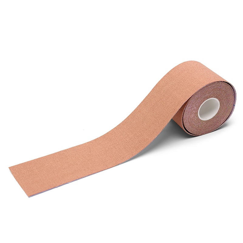POWERTI Kinesiology Tape: Beige Skin-friendly Cotton - Anti-allergic Breathable Quick Dry Muscle Support for Gym Workout Yoga Practice Sports Recovery - Image 1
