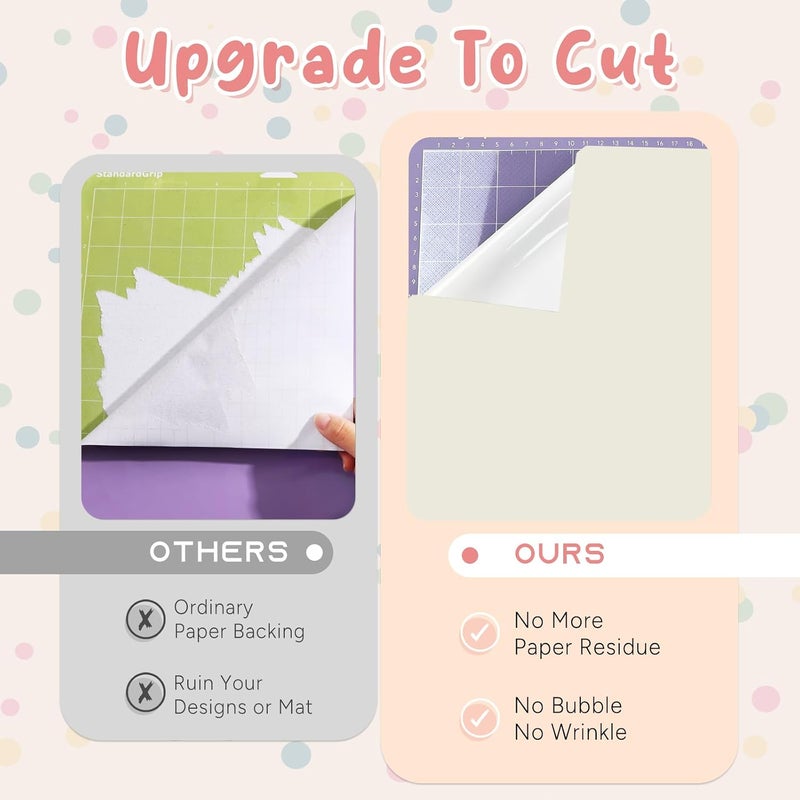 Tintnut Boho Permanent Vinyl - 8 Sheets 12"x10"Ivory Adhesive Vinyl Sheets White Self Sticker Water proofing Vinyl Compatible with Cricut Or Silhouette - Image 4