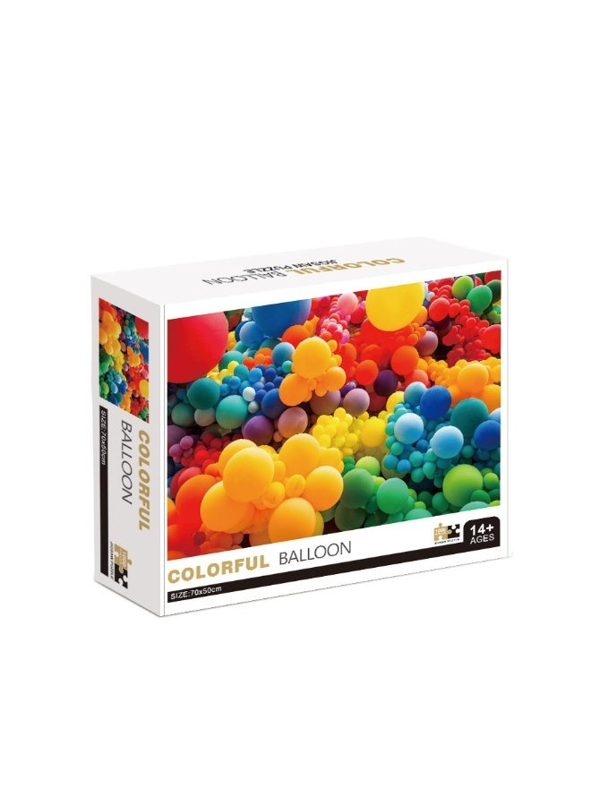 1000 PCS Landscape Jigsaw Puzzle for Adults & Teens – Puzzle with High Definition Artwork, Challenging Brain Game & Relaxing Family Activity Gift Game – Color Balloon