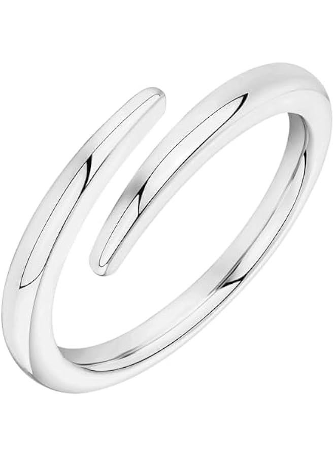 PAVOI 14K Gold Plated Open Twist Eternity Band for Women - Image 1