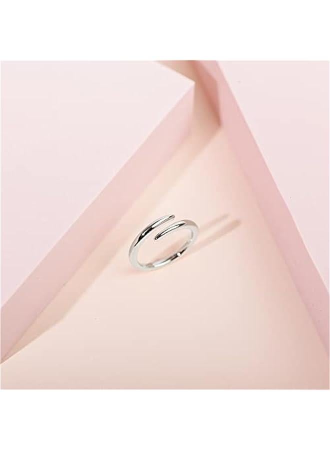 PAVOI 14K Gold Plated Open Twist Eternity Band for Women - Image 3