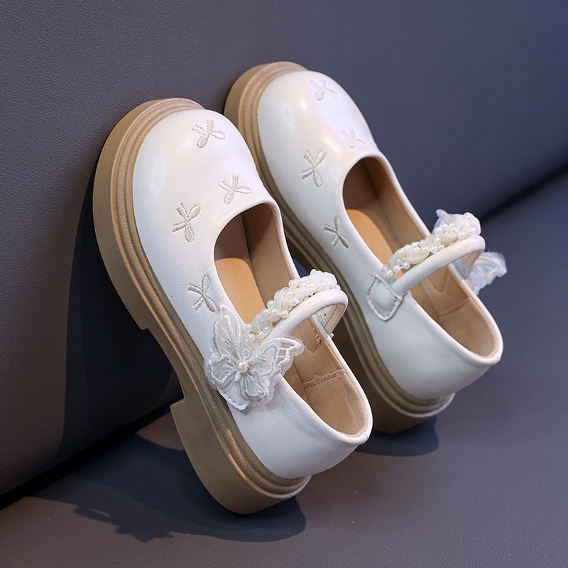 Girls' Shoes Children'S Princess Small Leather Shoes New Autumn Baby Girl Simple Black Single Shoes Versatile - Image 3