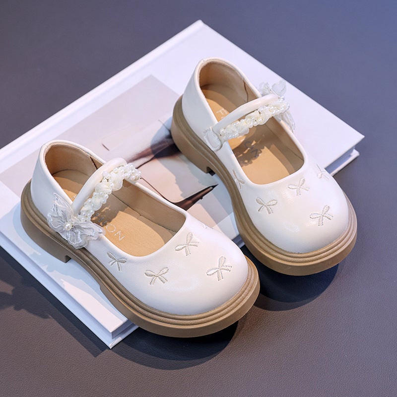 Girls' Shoes Children'S Princess Small Leather Shoes New Autumn Baby Girl Simple Black Single Shoes Versatile - Image 5