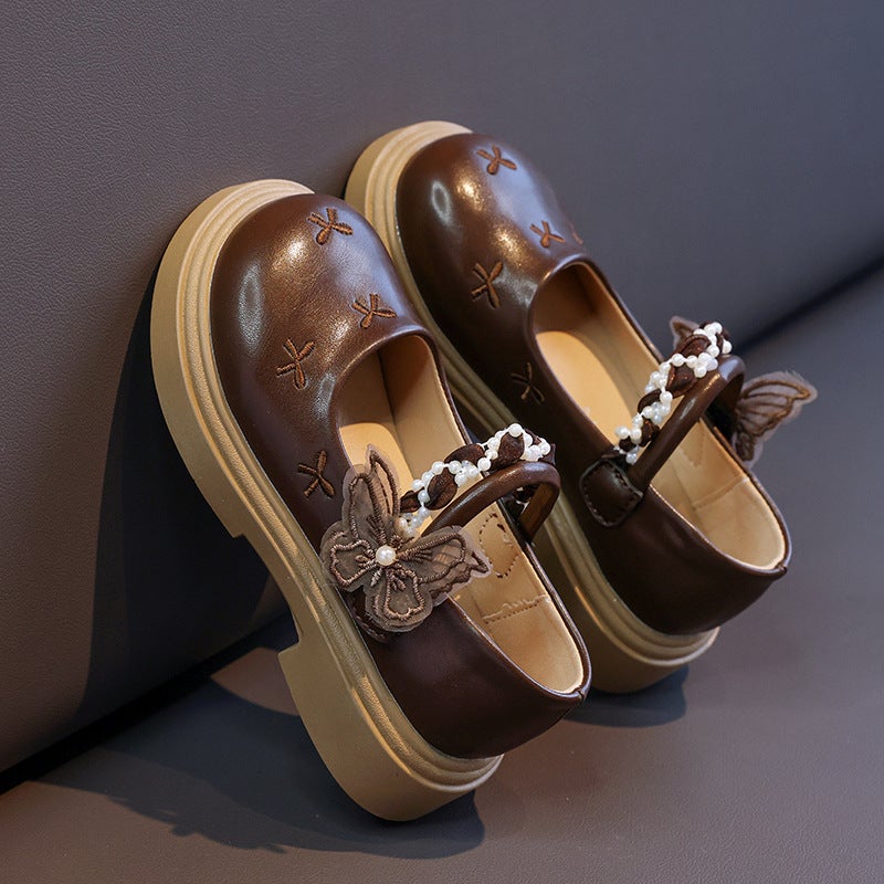 Girls' Shoes Children'S Princess Small Leather Shoes New Autumn Baby Girl Simple Black Single Shoes Versatile - Image 4
