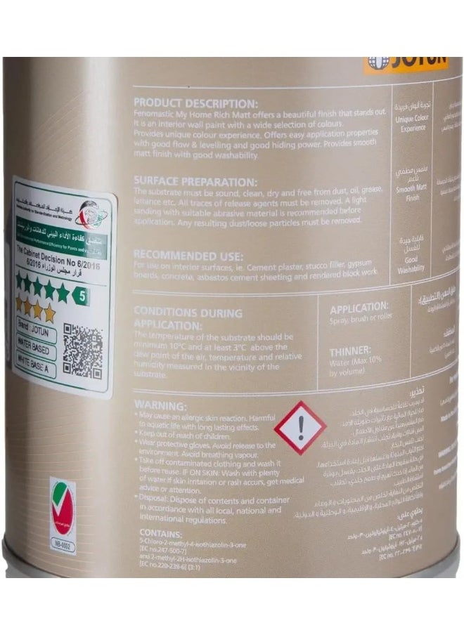 Jotun Jotun Fenomastic Rich Matt White 0.9L Emulsion Paint  - Image 3