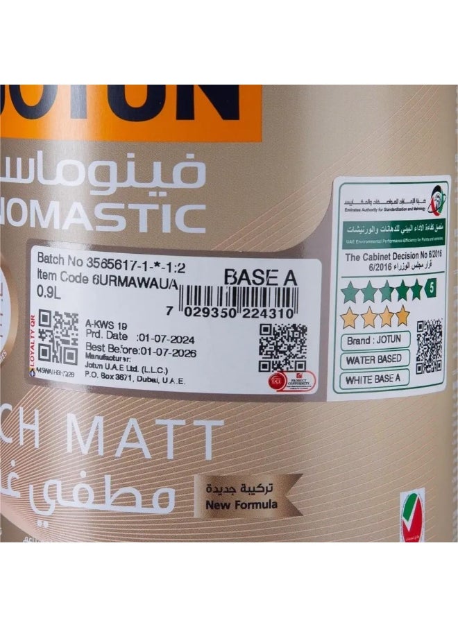 Jotun Jotun Fenomastic Rich Matt White 0.9L Emulsion Paint  - Image 2