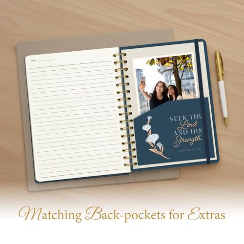 Only Zest Blank 140 Page Christian Journals for Women – Multiple Designs – Hardcover with Scripture – Spiral Christian Notebook – Inspirational Writing Notebook for Bible Study and Prayer – Seek the Lord (1 Chronicles 16:11) - Image 5