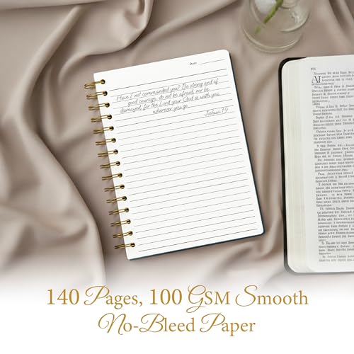 Only Zest Blank 140 Page Christian Journals for Women – Multiple Designs – Hardcover with Scripture – Spiral Christian Notebook – Inspirational Writing Notebook for Bible Study and Prayer – Seek the Lord (1 Chronicles 16:11) - Image 4