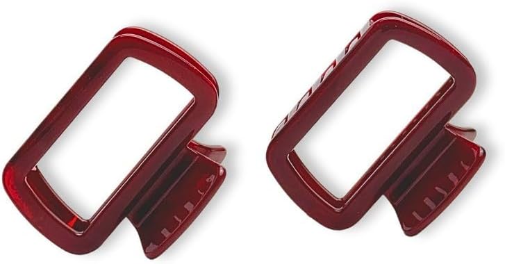Glitters Casual Basics Hair Claw Clips, Brown, Set of 2, Everyday Wear - Image 3