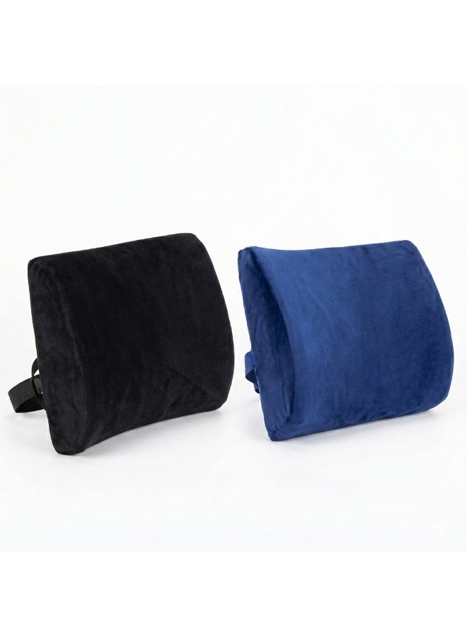 Max Comfort Small Memory Foam Backrest, Comfortable Lumbar and Back Support, Medical Back Cushion for Chair, Office, and Car, Premium Washable Material - Image 1