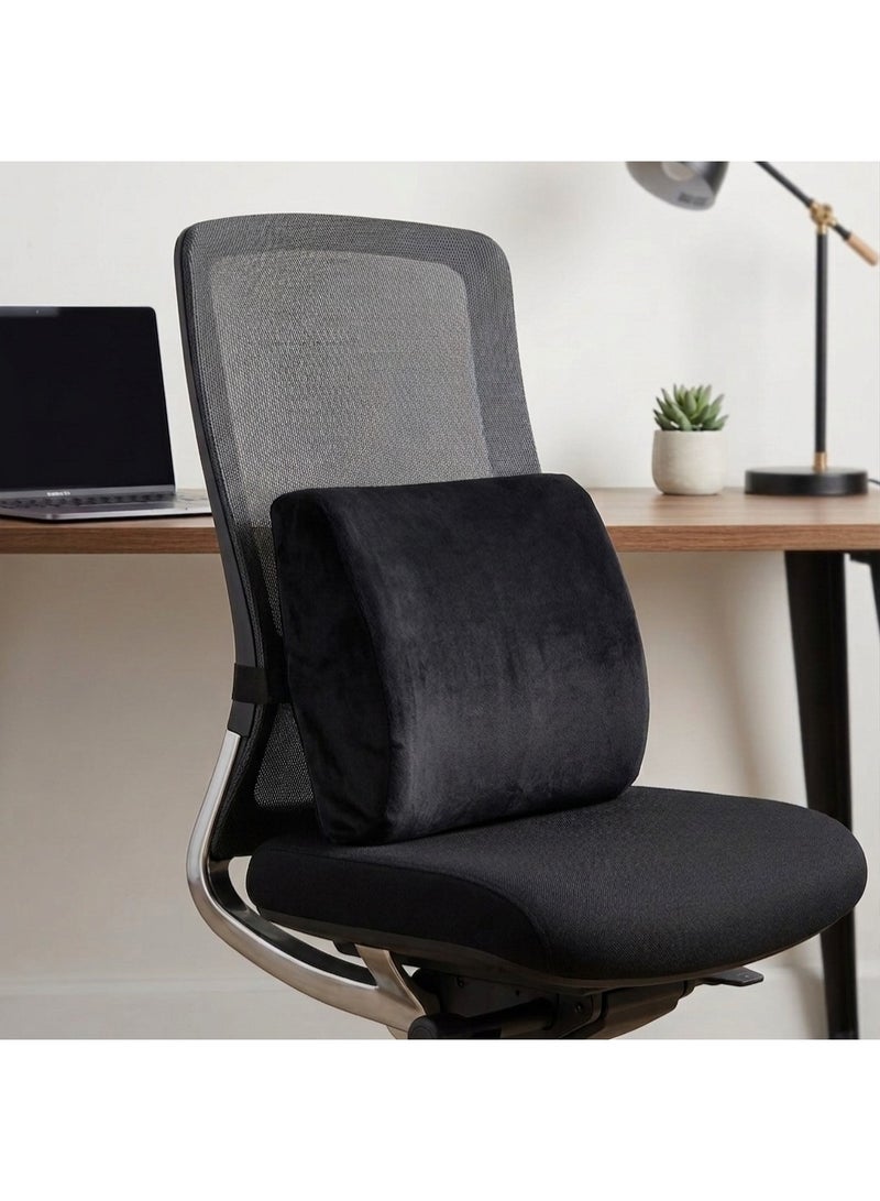 Max Comfort Small Memory Foam Backrest, Comfortable Lumbar and Back Support, Medical Back Cushion for Chair, Office, and Car, Premium Washable Material - Image 3