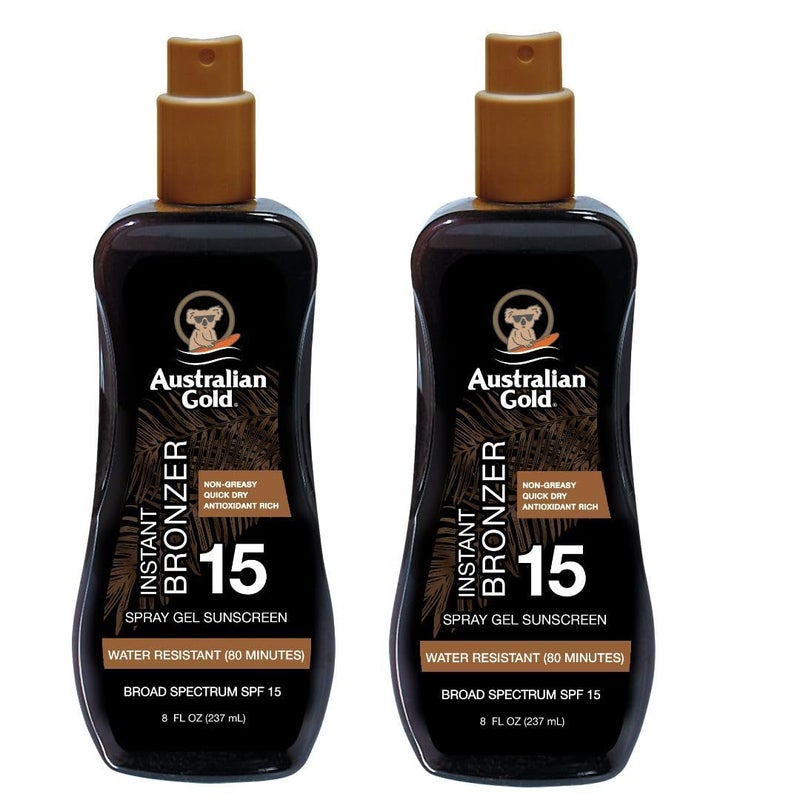 Australian Gold SPF 15 Spray Gel Bronzer, 16 Fl Oz, (Pack of 2) - Image 1