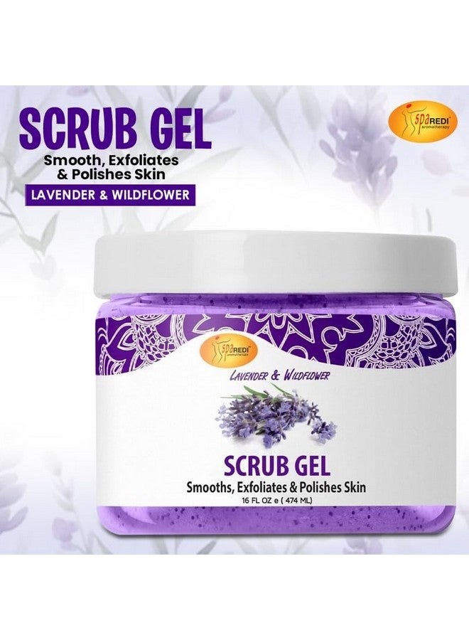 سبا ريدي - جل تقشير بحجر الخفاف، برائحة اللافندر والزهور البرية، 16 أونصة - مانيكير وباديكير ومقشر للجسم غني بحمض الهيالورونيك والأحماض الأمينية والبانثينول ومستخلص السمفيتون - Image 3