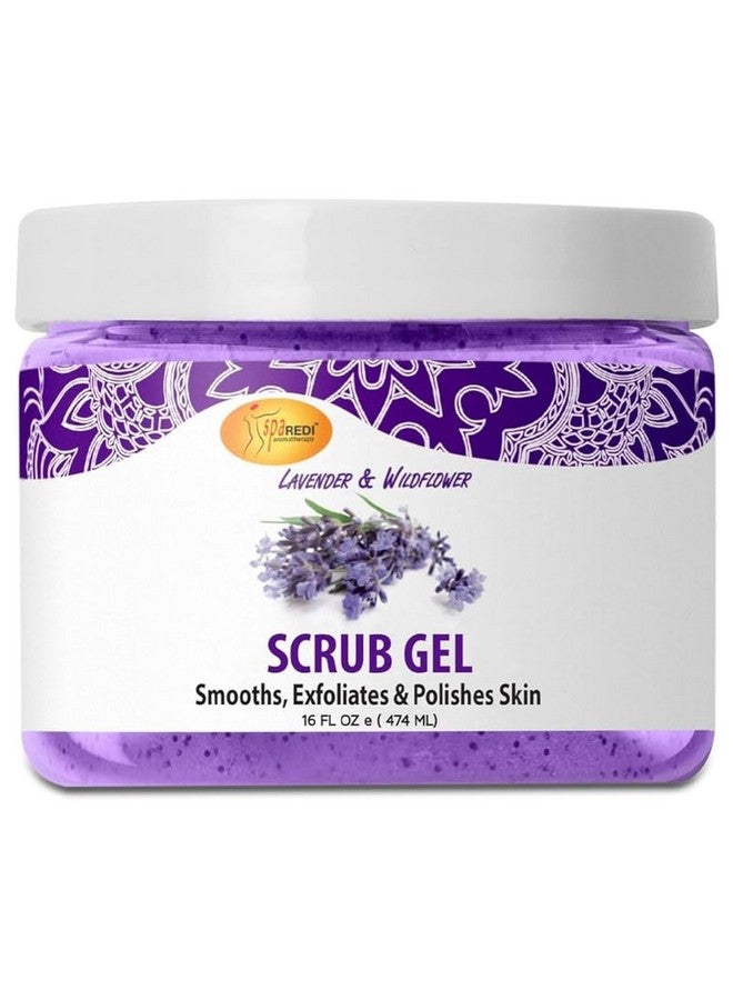 سبا ريدي - جل تقشير بحجر الخفاف، برائحة اللافندر والزهور البرية، 16 أونصة - مانيكير وباديكير ومقشر للجسم غني بحمض الهيالورونيك والأحماض الأمينية والبانثينول ومستخلص السمفيتون - Image 1