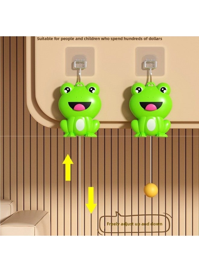 Nariele Exquisite Hanging Table Tennis Children's Trainer Parent-child Interactive Indoor Hand-eye Coordination Exercise Racket Toys-Color:3d Astronaut/lemon Yellow 【2 Shots + 6 Balls】 Gift Box Style❤One-cl - Image 4