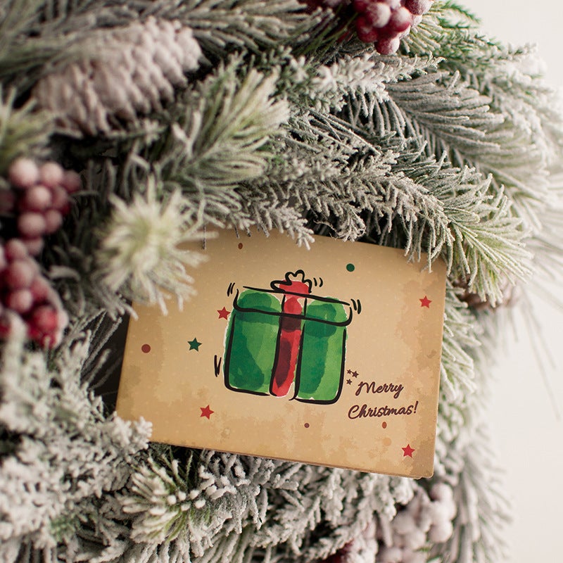 Christmas Greeting Card Christmas Gift Small Card Kidsren'S Kindergarten Handwritten Blessing Postcard Ins Style Cute Student - Image 3