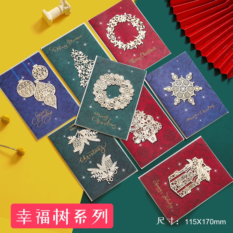 Christmas Greeting Card Christmas Gift Small Card Kidsren'S Kindergarten Handwritten Blessing Postcard Ins Style Cute Student - Image 1