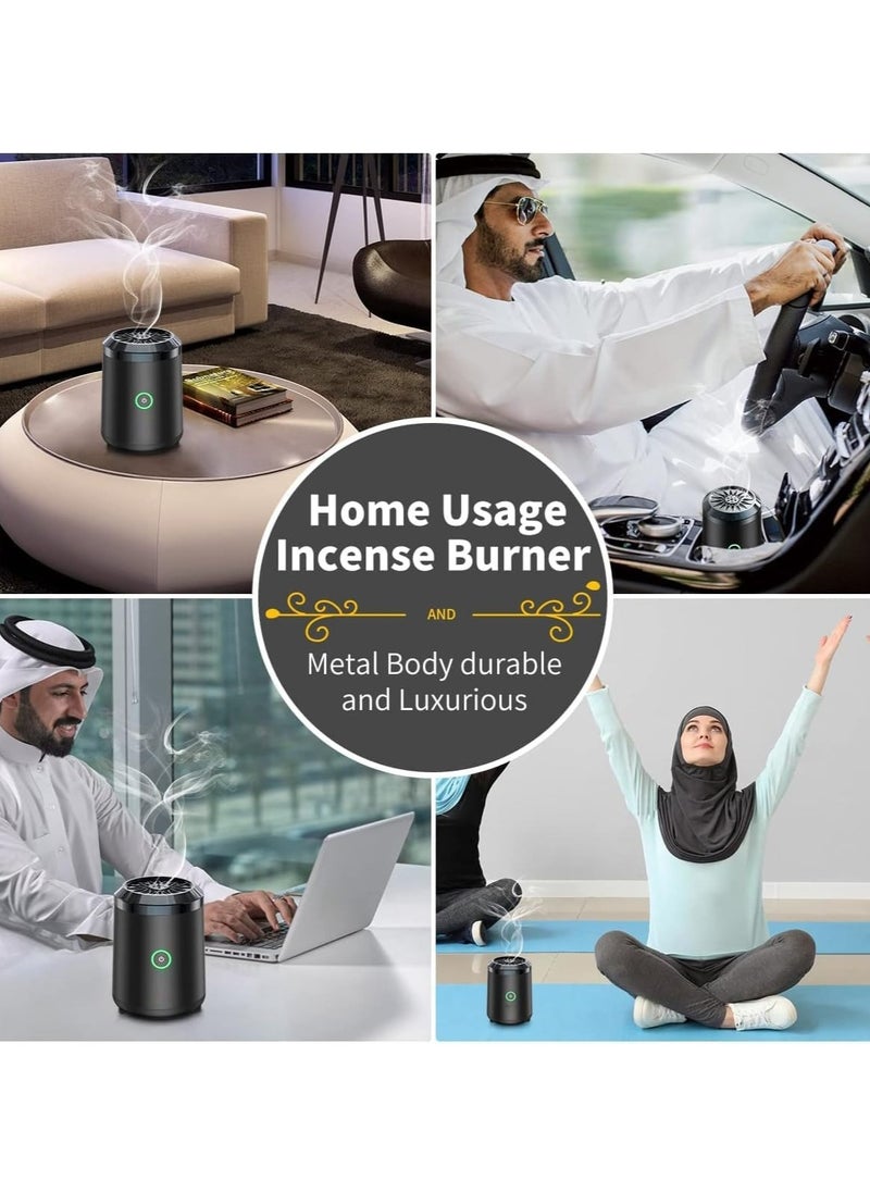 AMBERJACK - Portable Electronic Bakhoor Burner,Mini Incense Bukhoor Burner, Rechargeable USB Aroma Diffuser,Car Incense burner Electric Arabic Incense Holder Muslim Home Decoration - Image 1