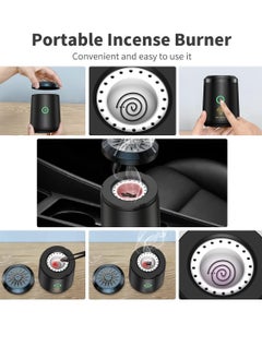 AMBERJACK Portable Electronic Bakhoor Burner,Mini Incense Bukhoor Burner, Rechargeable USB Aroma Diffuser,Car Incense burner Electric Arabic Incense Holder Muslim Home Decoration  - Image 4