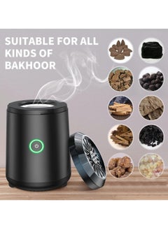 AMBERJACK Portable Electronic Bakhoor Burner,Mini Incense Bukhoor Burner, Rechargeable USB Aroma Diffuser,Car Incense burner Electric Arabic Incense Holder Muslim Home Decoration  - Image 2