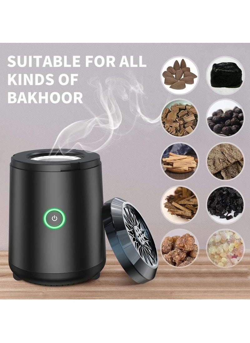 AMBERJACK - Portable Electronic Bakhoor Burner,Mini Incense Bukhoor Burner, Rechargeable USB Aroma Diffuser,Car Incense burner Electric Arabic Incense Holder Muslim Home Decoration - Image 1