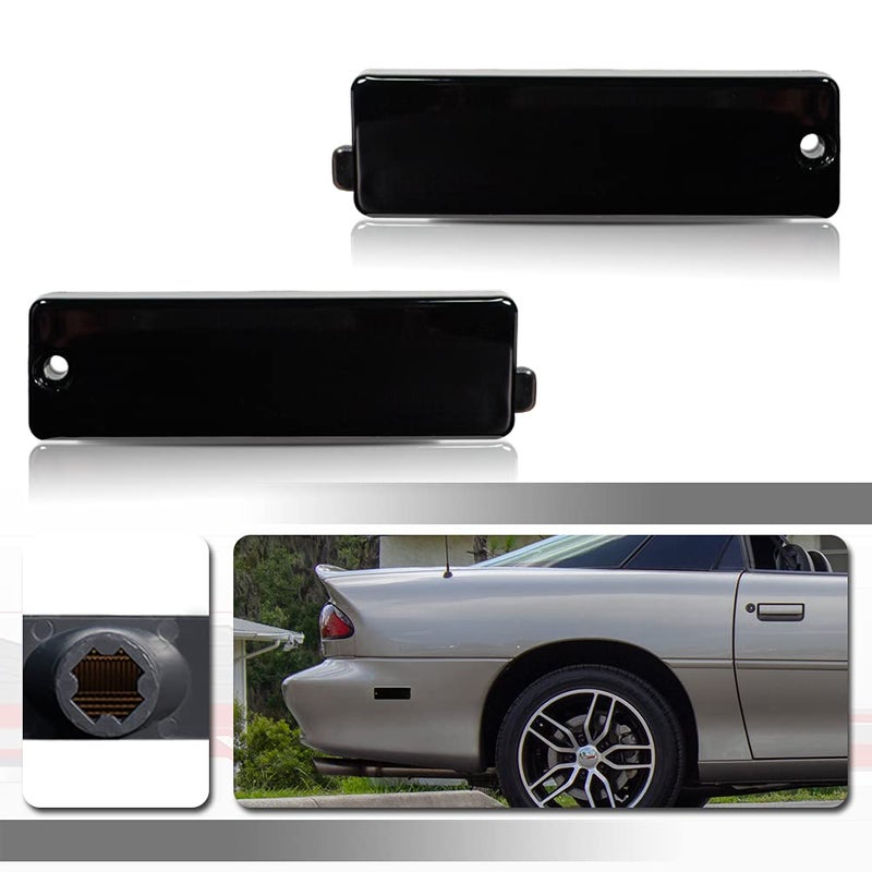 Tonsya Smoked Lens Compatible with Lamps housing kit Compatible with 19932002 Chevy Camaro Rear Bumper Side Marker housingfor 19982002 Pontiac Firebird Front Side Marker housings